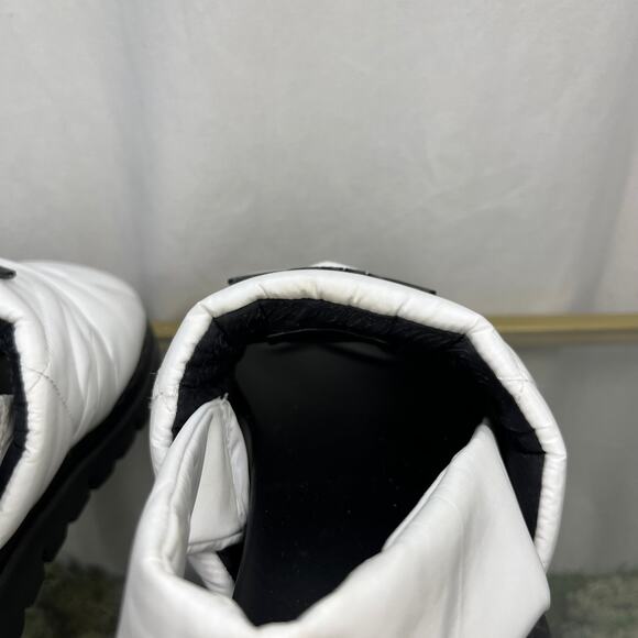 PRADA Padded Nylon White Slingback Sandals SZ 37.5 - Picture 10 of 11